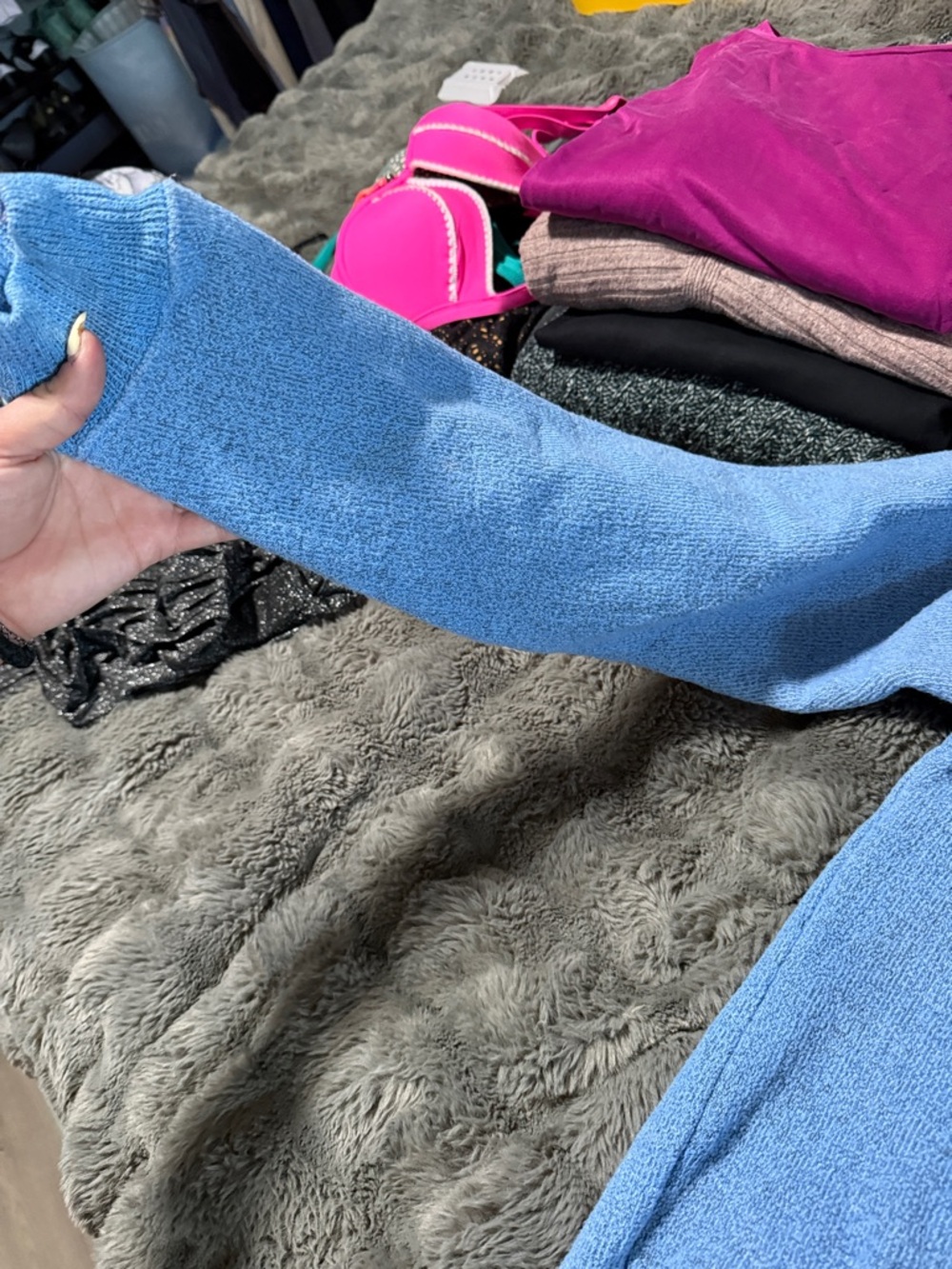 South Haven Michigan Blue Terry Crewneck Sweatshirt - Picture 7 of 9